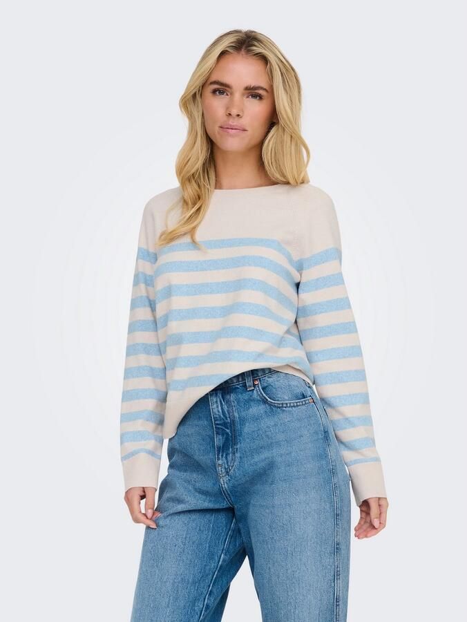 Only Trui met ronde hals ONLAMA LIFE LS RAGLAN O-NECK CC KNT - Foto 3