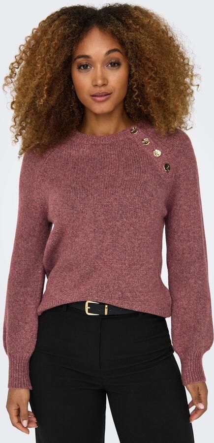 Only Trui met ronde hals ONLEMMA LS BUTTON ONECK EX KNT - Foto 6