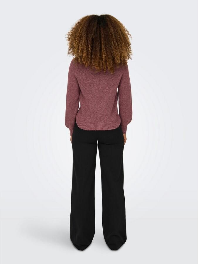 Only Trui met ronde hals ONLEMMA LS BUTTON ONECK EX KNT - Foto 5