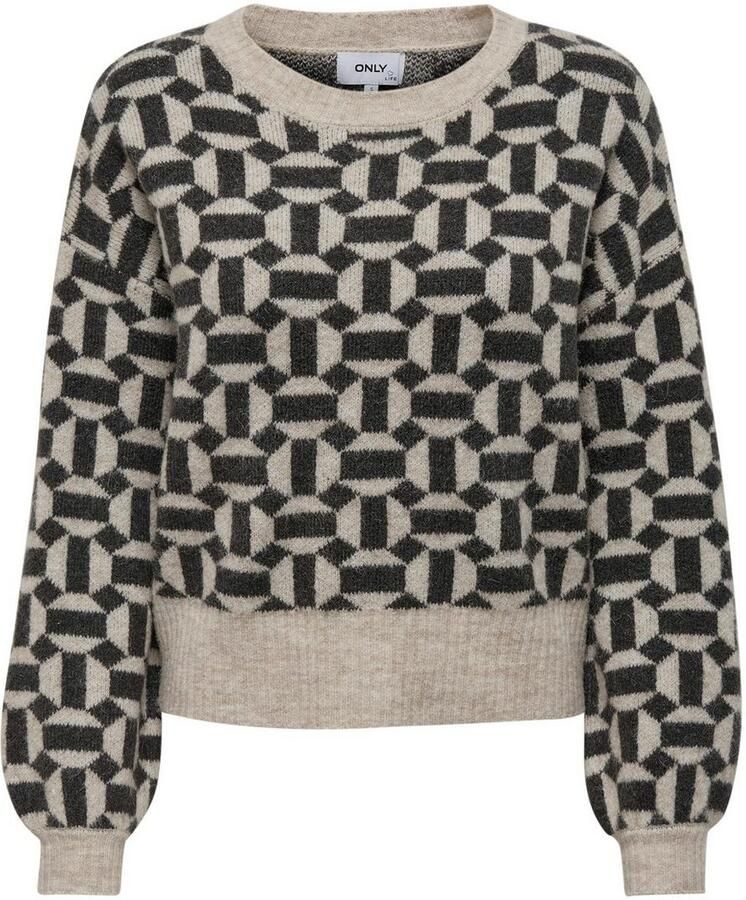 Only Gebreide pullover met all-over motief model 'GEO' - Foto 2