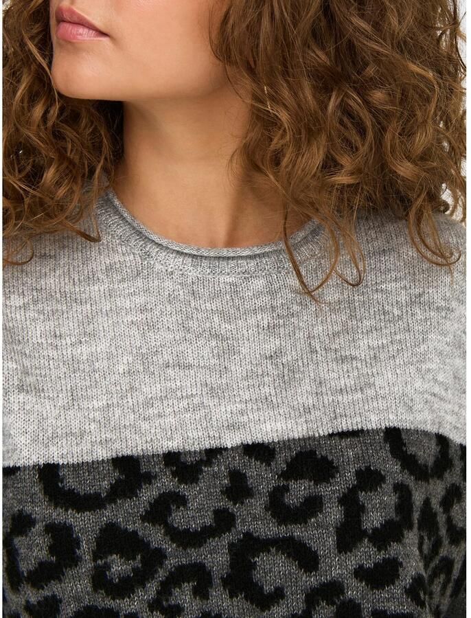 Only Regular fit gebreide pullover met opgerolde ronde hals model 'JADE' - Foto 2