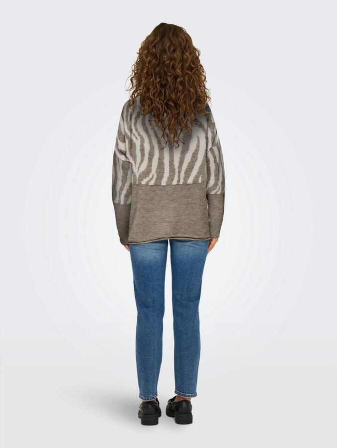 Only Trui met ronde hals ONLJADE ANIMAL LS O-NECK NOOS KNT - Foto 2