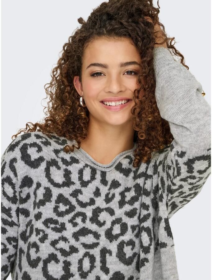 Only Trui met ronde hals ONLJADE ANIMAL LS O-NECK NOOS KNT - Foto 2