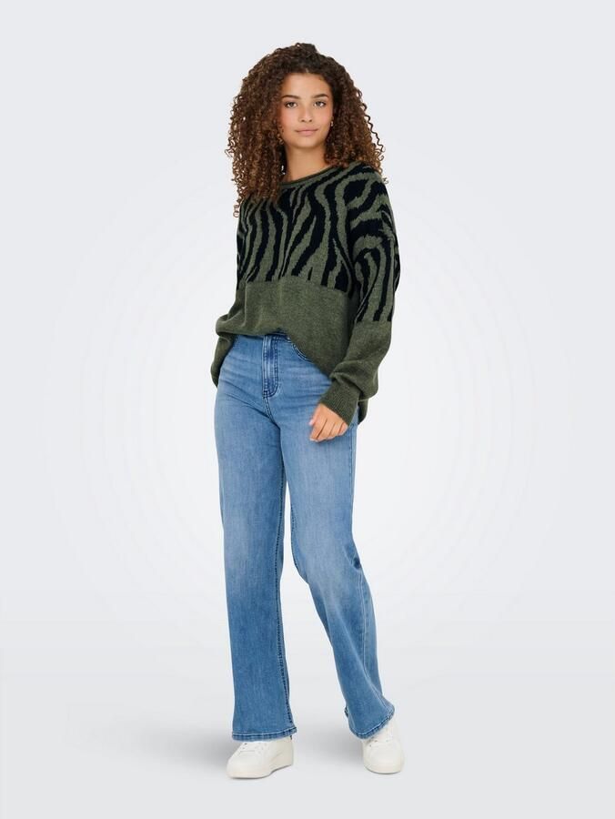 Only Trui met ronde hals ONLJADE ANIMAL LS O-NECK NOOS KNT - Foto 5