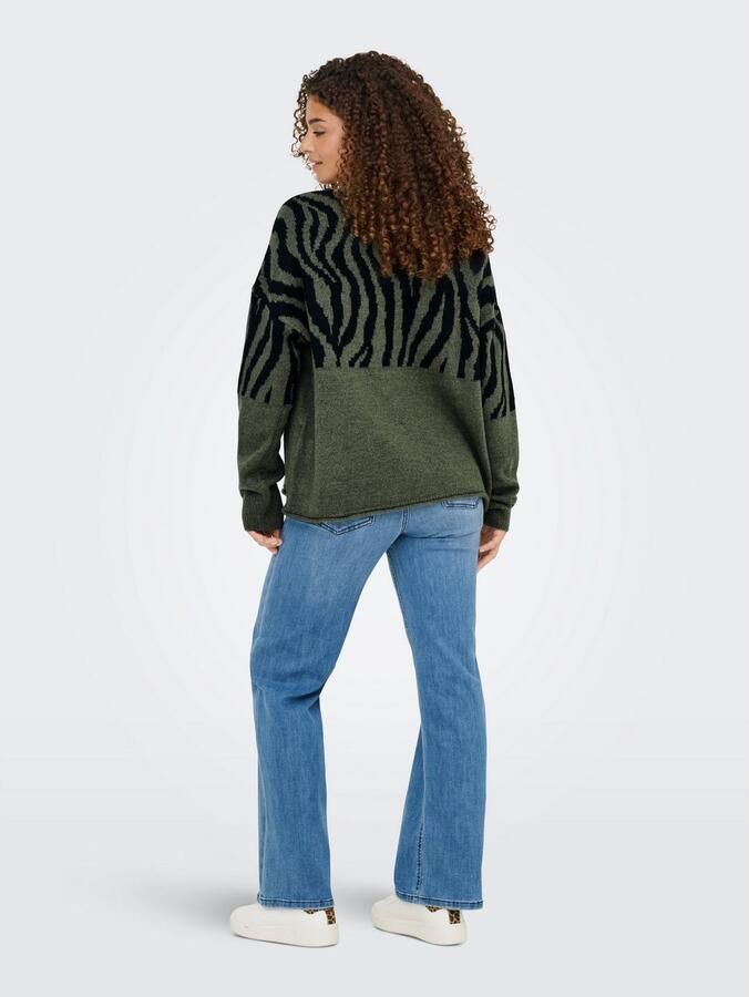 Only Trui met ronde hals ONLJADE ANIMAL LS O-NECK NOOS KNT - Foto 7