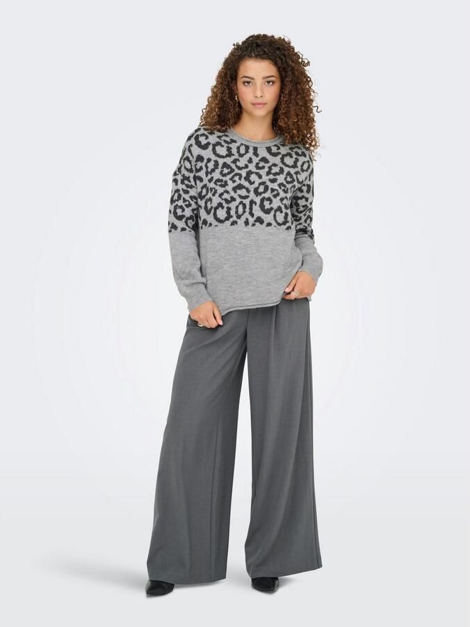 Only Trui met ronde hals ONLJADE ANIMAL LS O-NECK NOOS KNT - Foto 5