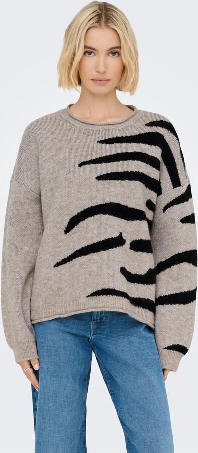 Only Trui met ronde hals ONLJADE PATTERN LS O-NECK EX KNT - Foto 8