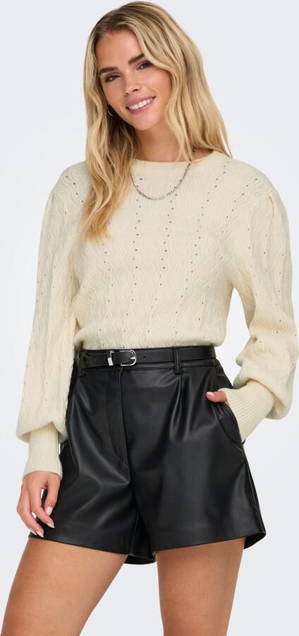 Only Trui met ronde hals ONLKATIA LS STRUC PUFF ONECK CC KNT - Foto 7