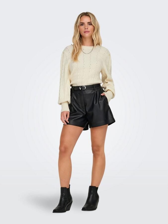 Only Trui met ronde hals ONLKATIA LS STRUC PUFF ONECK CC KNT - Foto 5