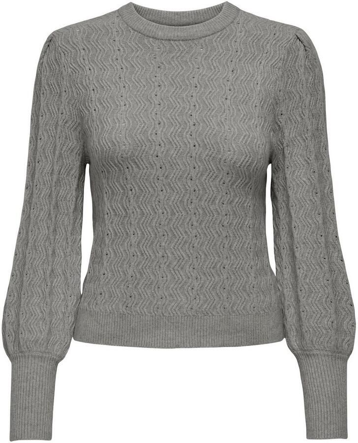 Only Trui met ronde hals ONLKATIA LS STRUC PUFF ONECK CC KNT