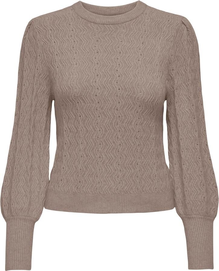 Only Trui met ronde hals ONLKATIA LS STRUC PUFF ONECK CC KNT