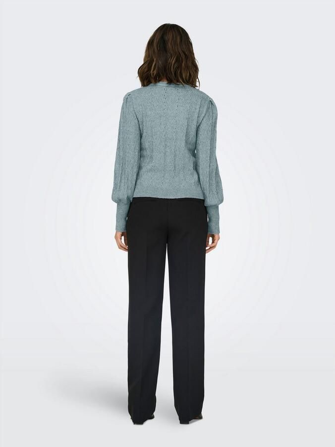 Only Trui met ronde hals ONLKATIA LS STRUC PUFF ONECK CC KNT - Foto 2