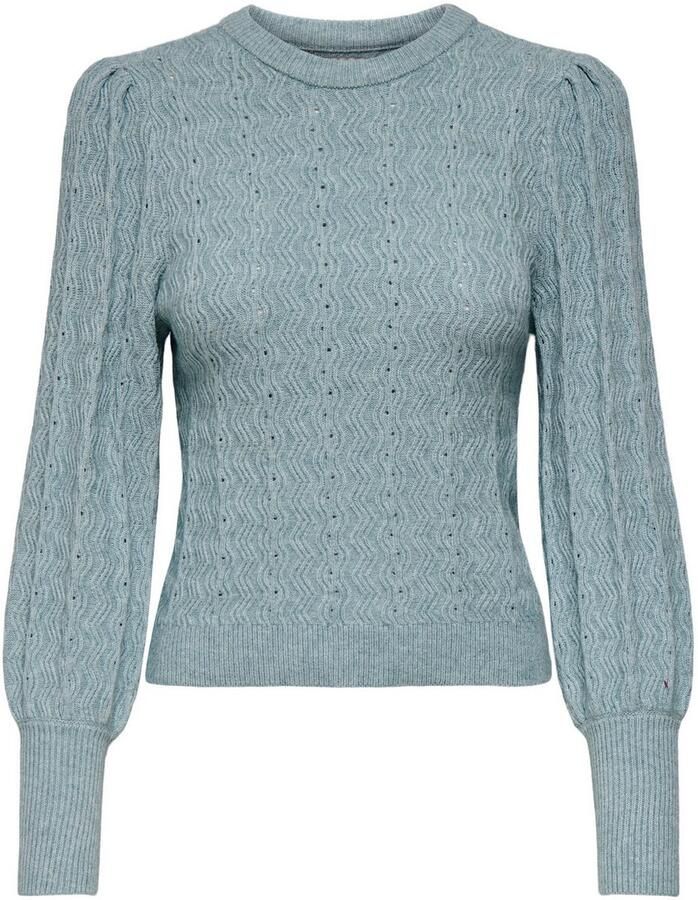 Only Trui met ronde hals ONLKATIA LS STRUC PUFF ONECK CC KNT