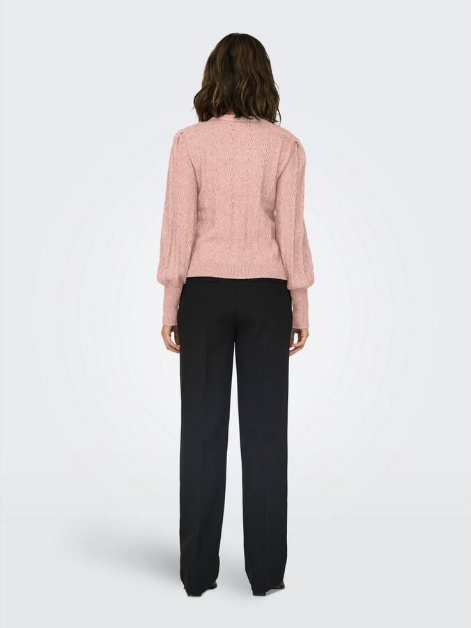 Only Trui met ronde hals ONLKATIA LS STRUC PUFF ONECK CC KNT - Foto 2