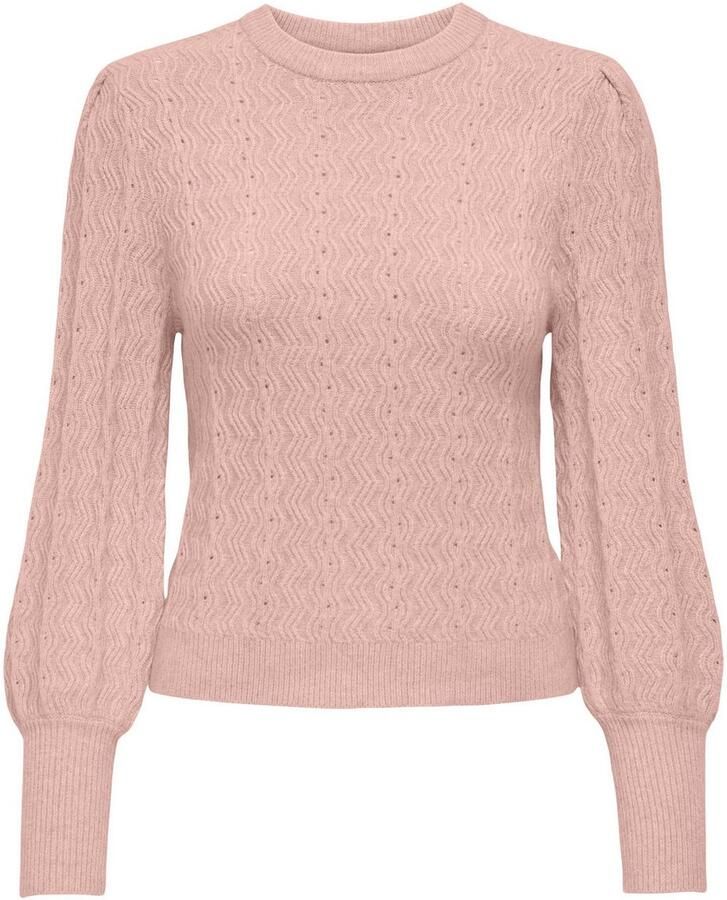 Only Trui met ronde hals ONLKATIA LS STRUC PUFF ONECK CC KNT