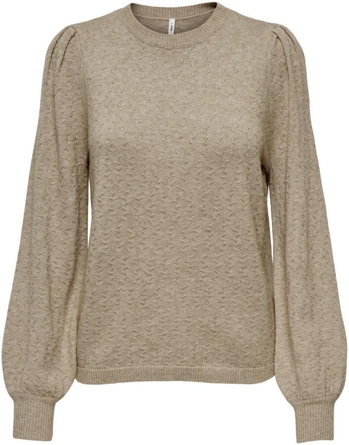 Only Trui met ronde hals ONLKATIA LS STRUCTURE PUFF O-NECK CC KNT