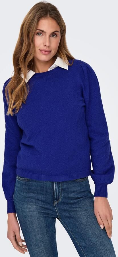 Only Trui met ronde hals ONLKATIA LS STRUCTURE PUFF O-NECK CC KNT - Foto 5