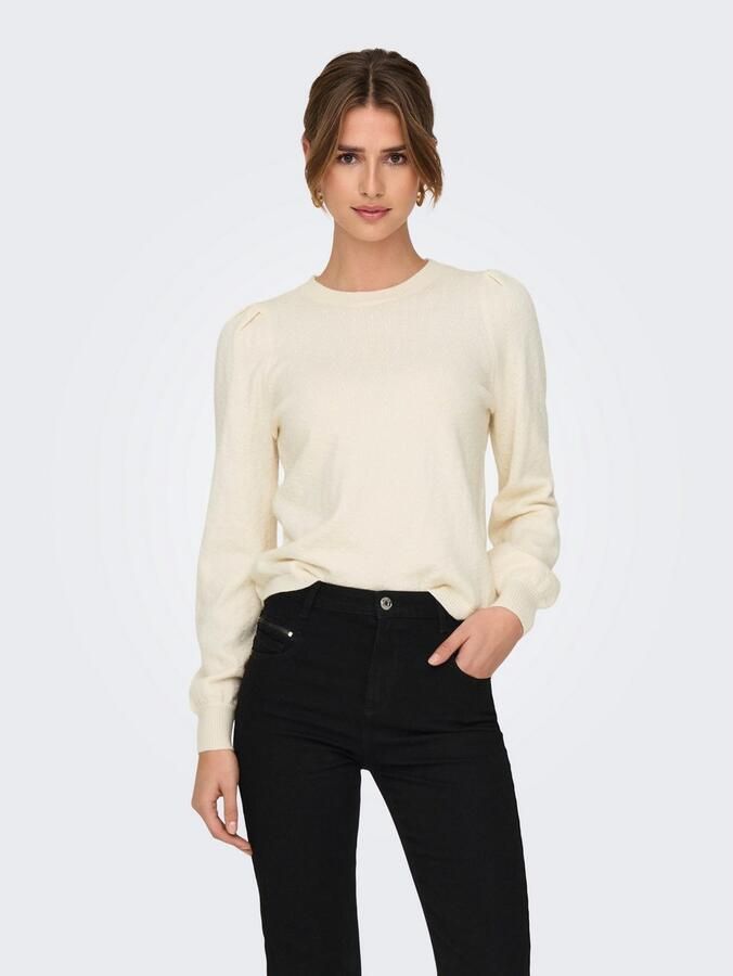 Only Trui met ronde hals ONLKATIA LS STRUCTURE PUFF O-NECK CC KNT - Foto 2