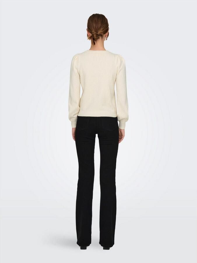 Only Trui met ronde hals ONLKATIA LS STRUCTURE PUFF O-NECK CC KNT - Foto 3