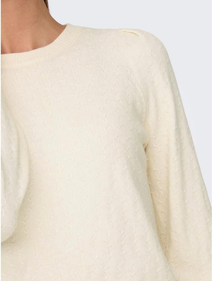 Only Trui met ronde hals ONLKATIA LS STRUCTURE PUFF O-NECK CC KNT