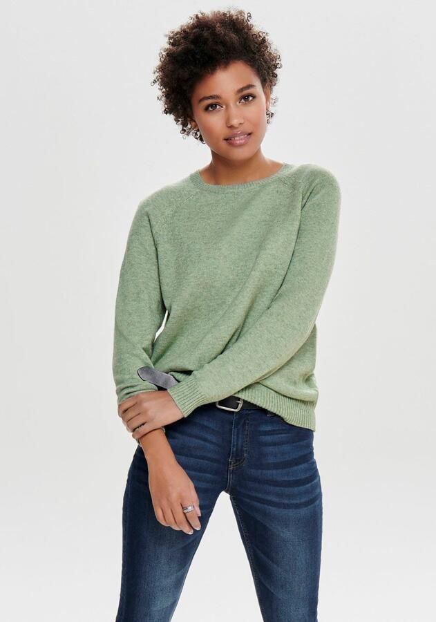 Only Trui met ronde hals ONLLESLY KINGS in gemêleerde look - Foto 8