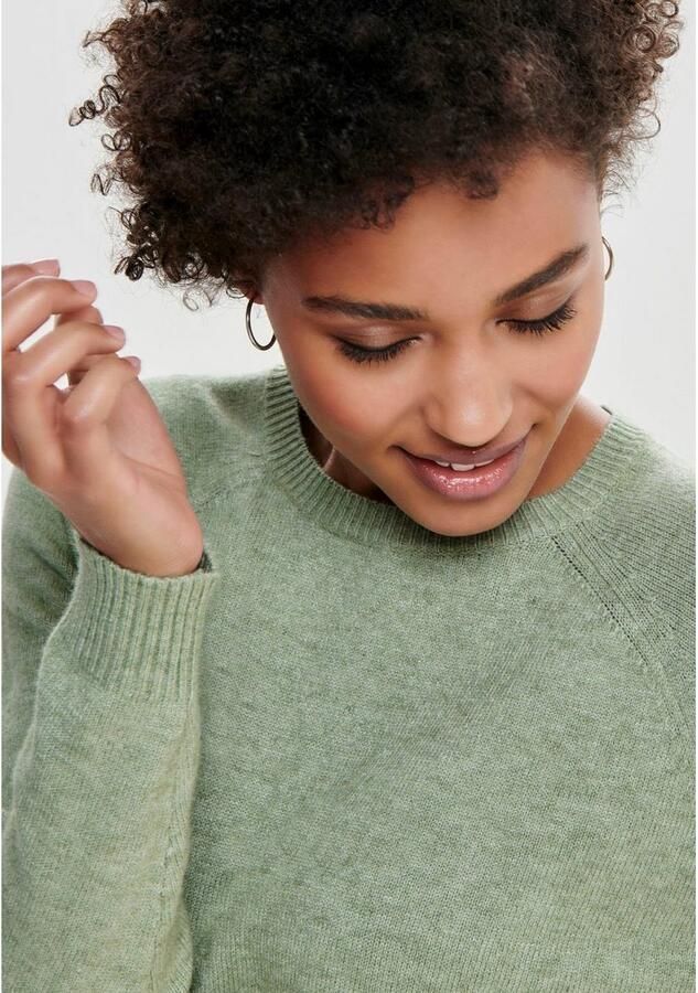 Only Trui met ronde hals ONLLESLY KINGS in gemêleerde look - Foto 5