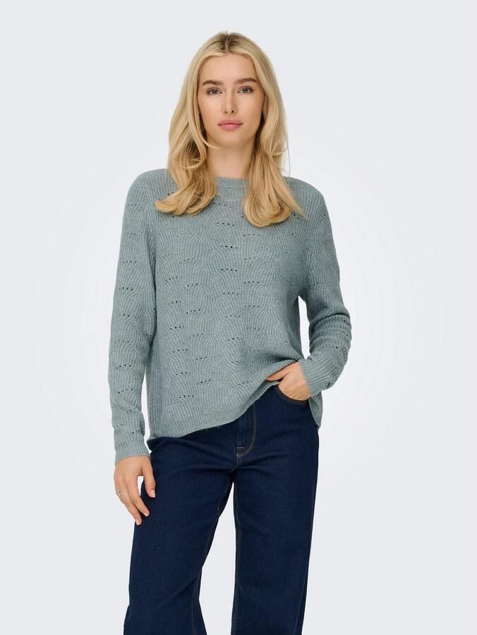 Only Trui met ronde hals ONLLOLLI L S PULLOVER KNT NOOS - Foto 4