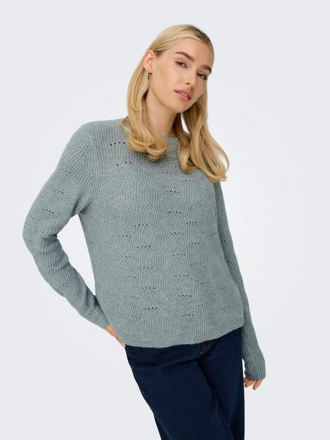 Only Trui met ronde hals ONLLOLLI L S PULLOVER KNT NOOS - Foto 5