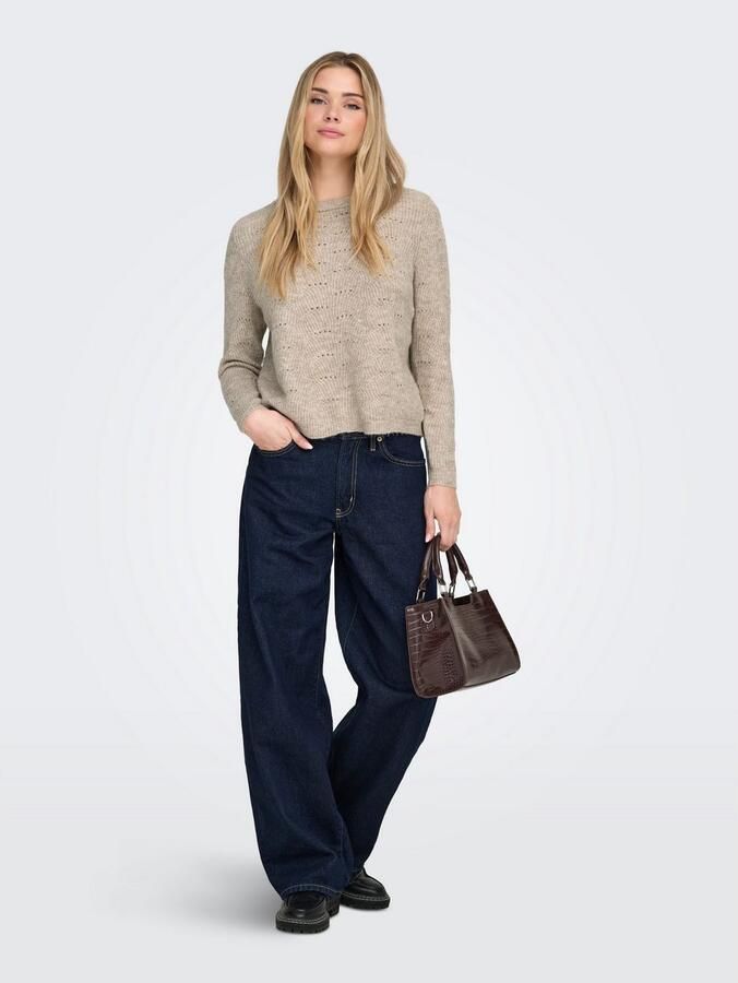 Only Trui met ronde hals ONLLOLLI L S PULLOVER KNT NOOS - Foto 8