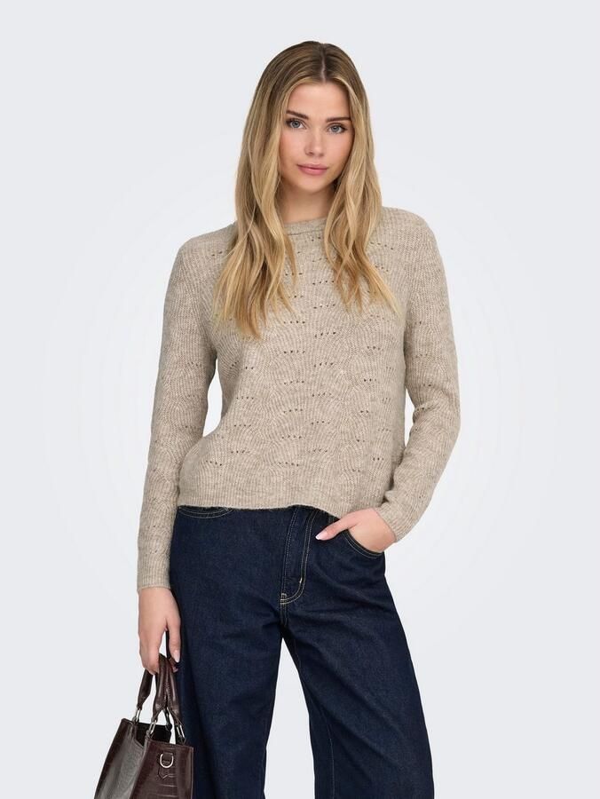Only Trui met ronde hals ONLLOLLI L S PULLOVER KNT NOOS - Foto 10