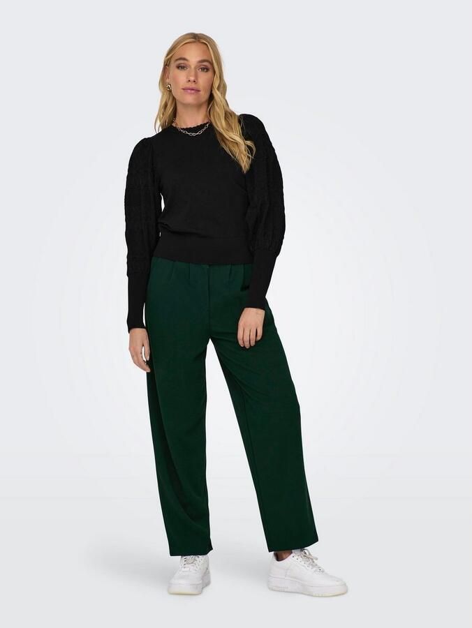 Only Trui met ronde hals ONLMELITA L S O-NECK PULLOVER KNT NOOS - Foto 3