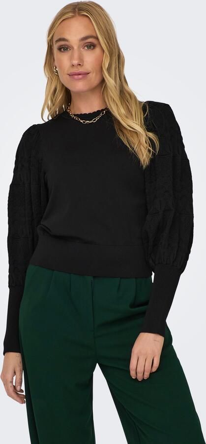 Only Trui met ronde hals ONLMELITA L S O-NECK PULLOVER KNT NOOS - Foto 6