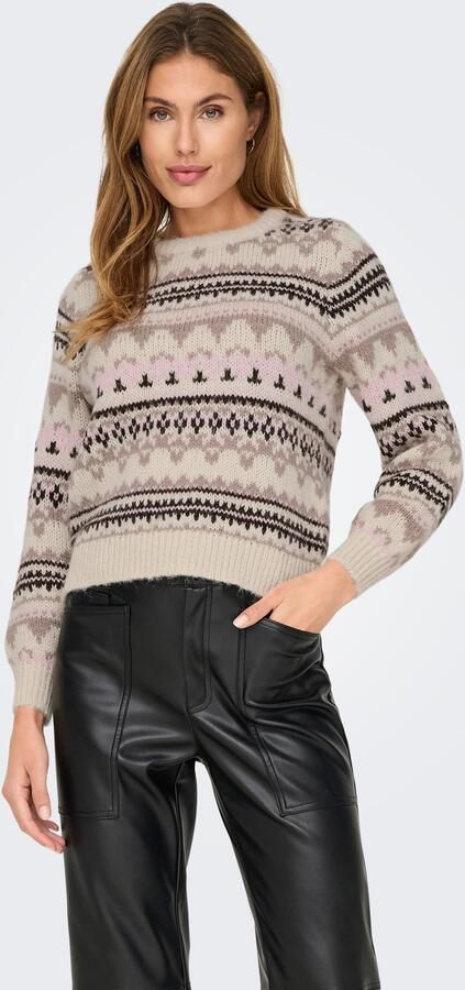 Only Regular fit gebreide pullover met winters motief model 'MONTANA' - Foto 7