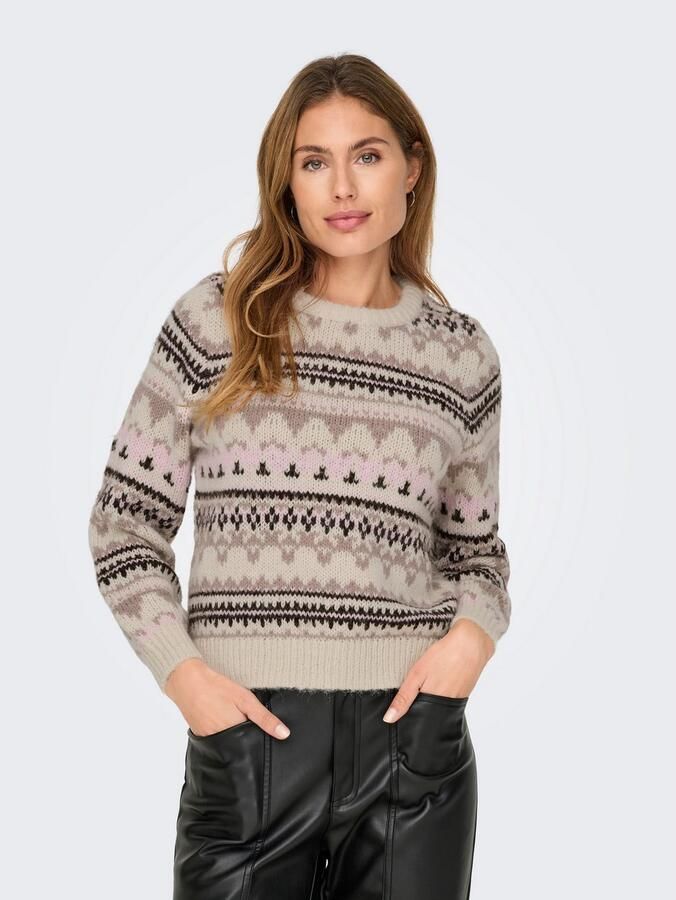 Only Regular fit gebreide pullover met winters motief model 'MONTANA' - Foto 3