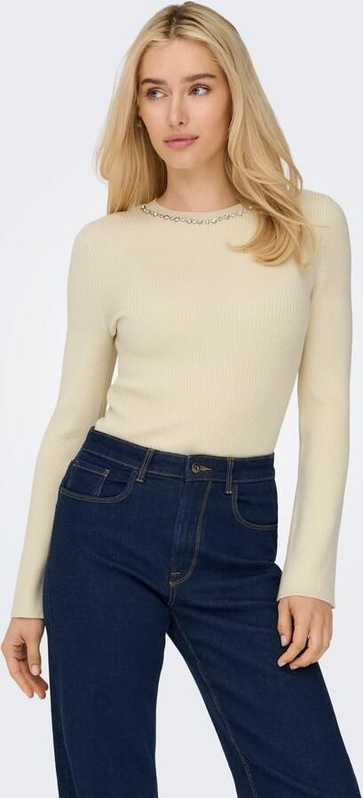 Only Trui met ronde hals ONLNATASCHA LS BLING O-NECK CC KNT