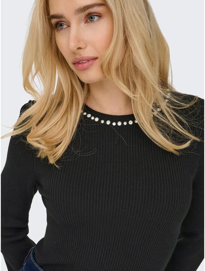 Only Trui met ronde hals ONLNATASCHA LS BLING O-NECK CC KNT - Foto 3