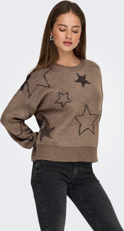Only Trui met ronde hals ONLROSIE LS O-NECK GLITTER KNT - Foto 6