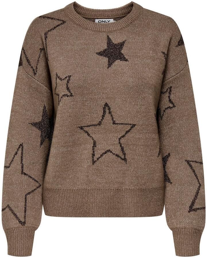 Only Trui met ronde hals ONLROSIE LS O-NECK GLITTER KNT