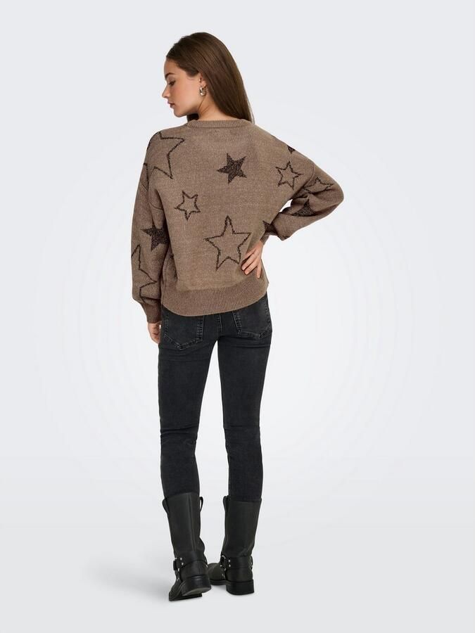 Only Trui met ronde hals ONLROSIE LS O-NECK GLITTER KNT - Foto 5