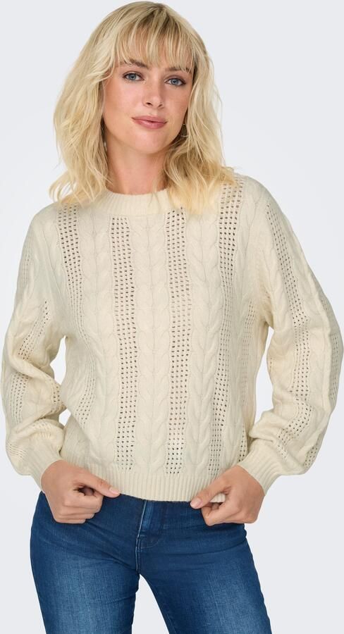 Only Regular fit gebreide pullover van viscosemix model 'RUBINA' - Foto 7