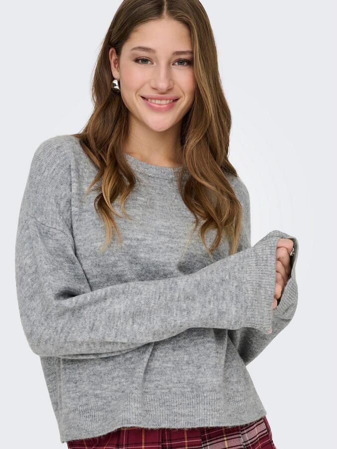 Only Regular fit gebreide pullover met ronde hals model 'SIMONI' - Foto 3