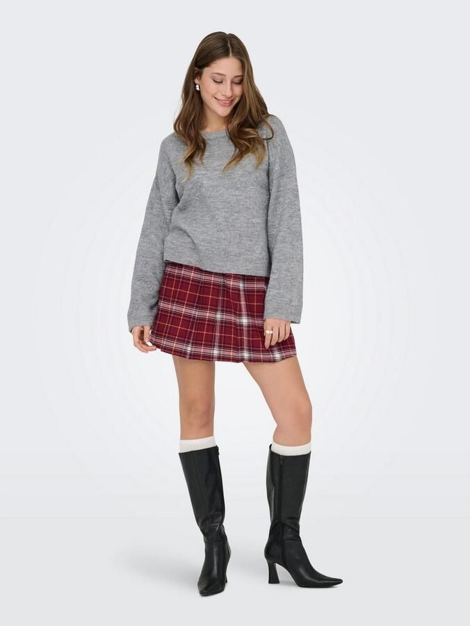 Only Regular fit gebreide pullover met ronde hals model 'SIMONI' - Foto 4