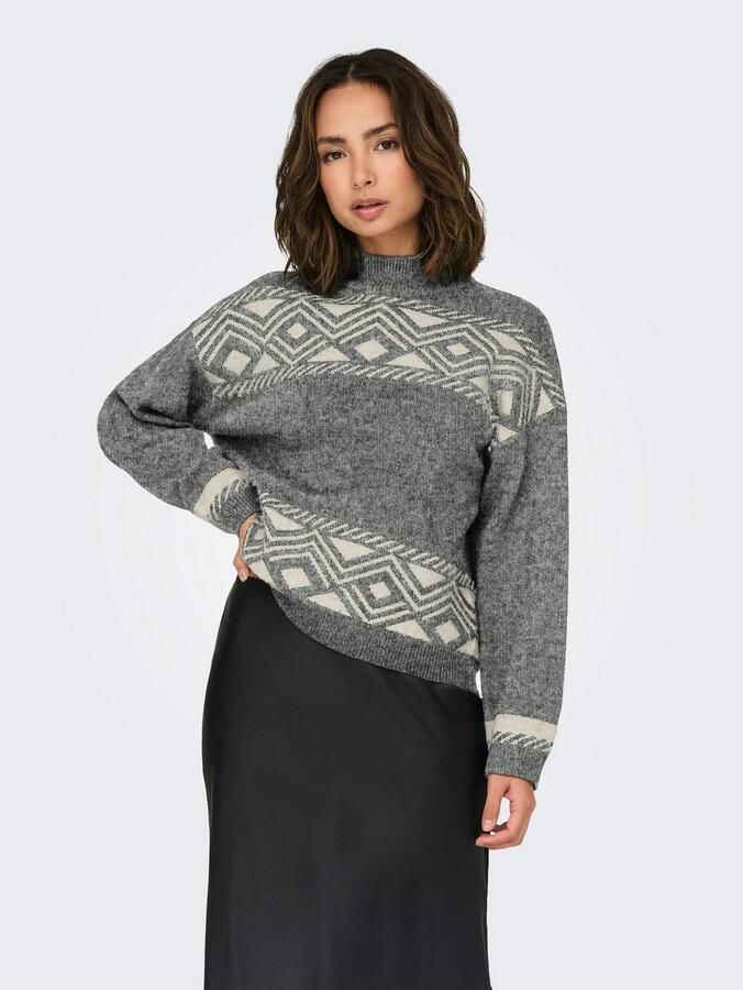 Only Trui met staande kraag ONLVICTORIA L S PULLOVER KNT NOOS - Foto 3
