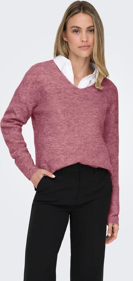 Only Regular fit gebreide pullover met V-hals model 'CAMILLA' - Foto 3