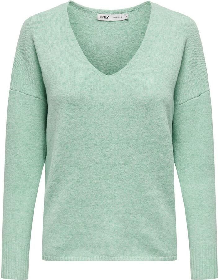 Only Trui met V-hals ONLRICA LIFE L S V-NECK PULLO KNT NOOS