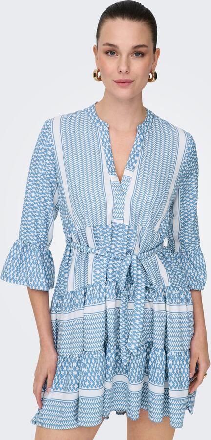 Only Getailleerde blousejurk met all-over motief model 'ATHENA' - Foto 6