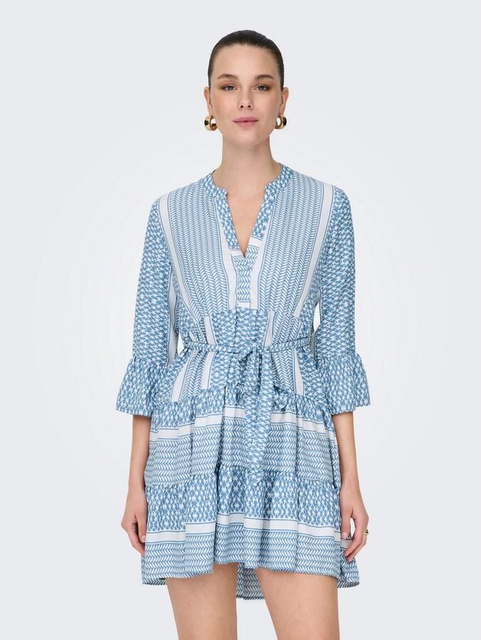 Only Getailleerde blousejurk met all-over motief model 'ATHENA' - Foto 2