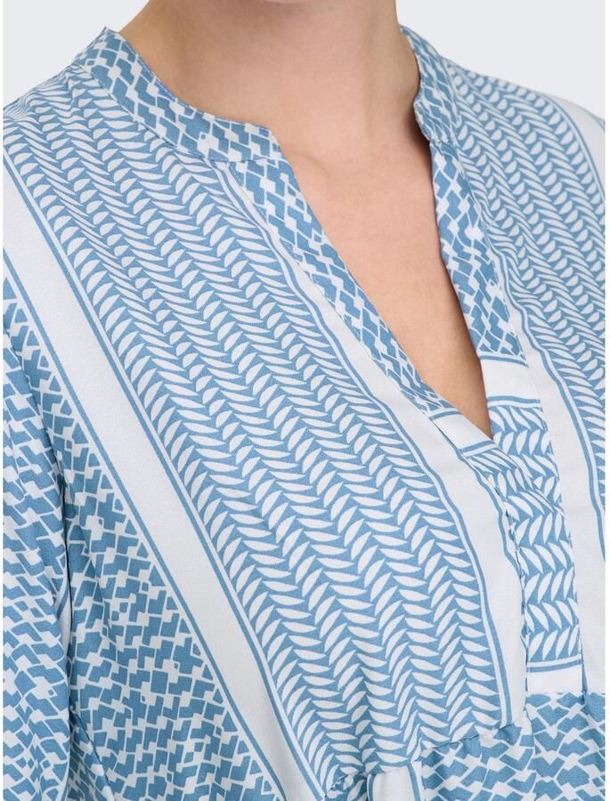 Only Getailleerde blousejurk met all-over motief model 'ATHENA'
