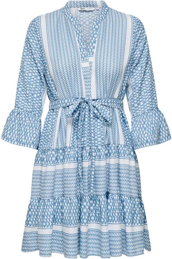 Only Getailleerde blousejurk met all-over motief model 'ATHENA' - Foto 5