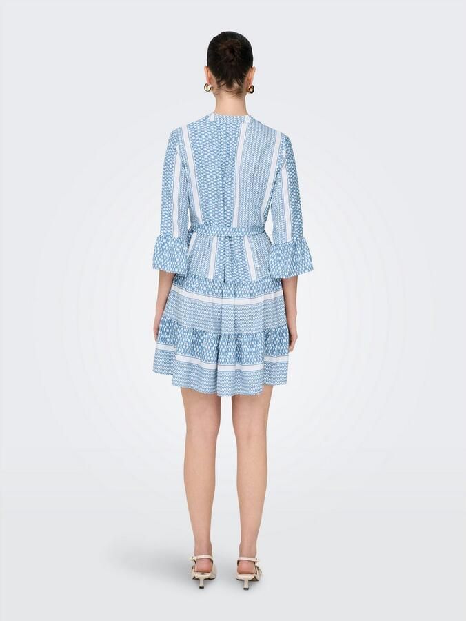 Only Getailleerde blousejurk met all-over motief model 'ATHENA' - Foto 4